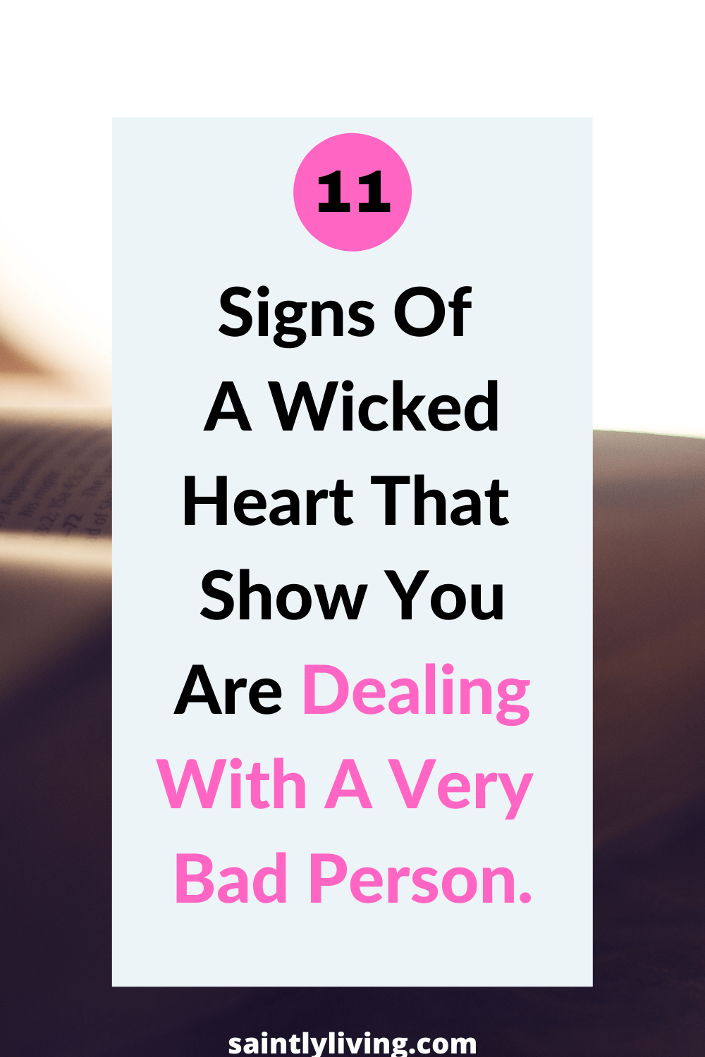 signs of an evil heart